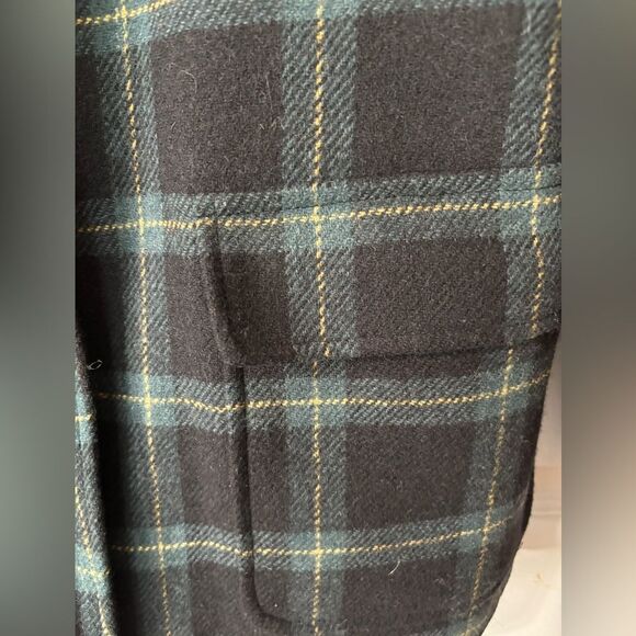 Vintage Harve Benard Sport Wool Green Plaid Suede Elbow Pads Blazer Jacket 14 - Picture 5 of 12